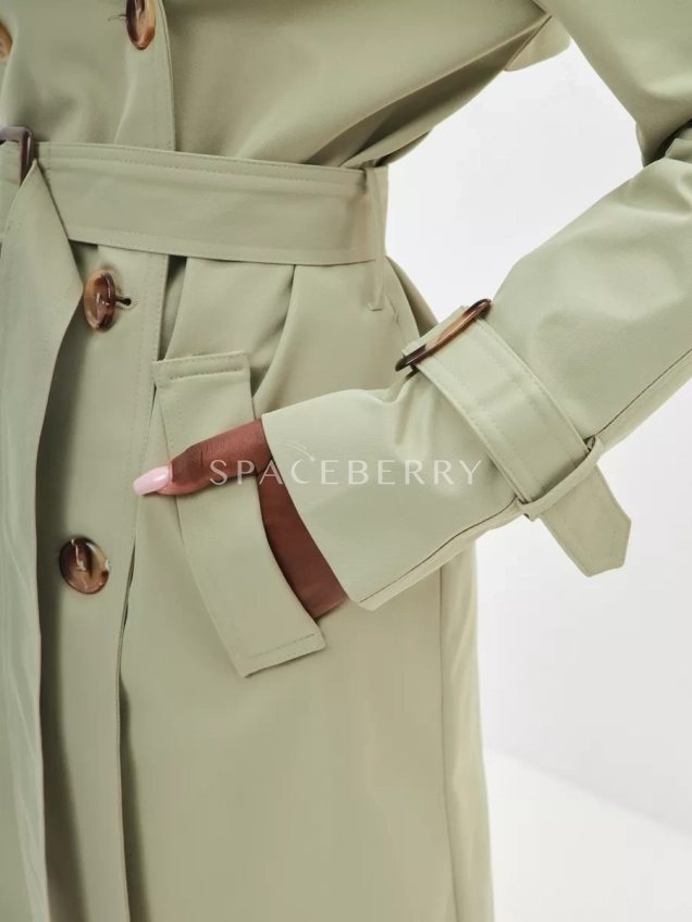 Плащ тренч длинный оверсайз на осень демисезонный